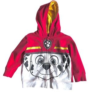 Nickelodeon Paw Patrol Boys Size 4T Marshall Zip Up Hooded Sweatshirt
